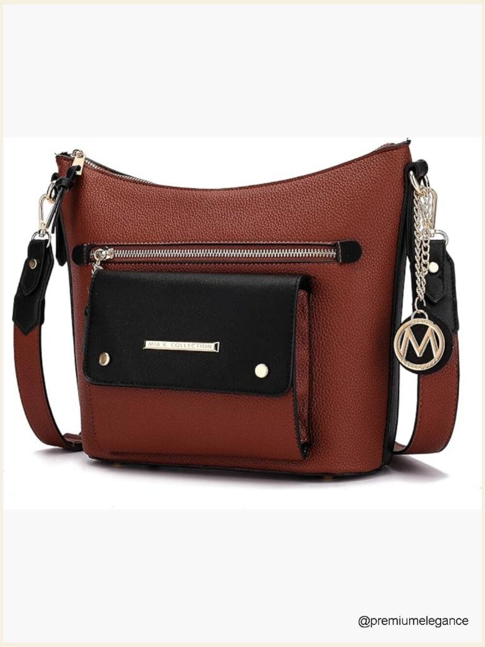 Large Messenger Crossbody Bag Shoulder Purse Vegan Leather
